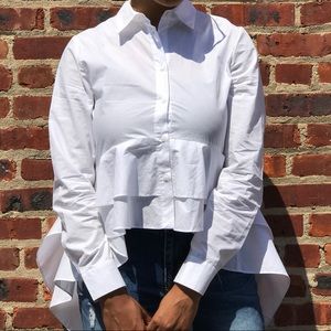Zara Asymmetrical Hem Shirt